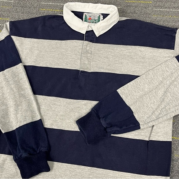 Thatcher & Cross Other - Vintage Thatcher and Cross Rugby Shirt Mens Medium Striped Cotton Made in USA